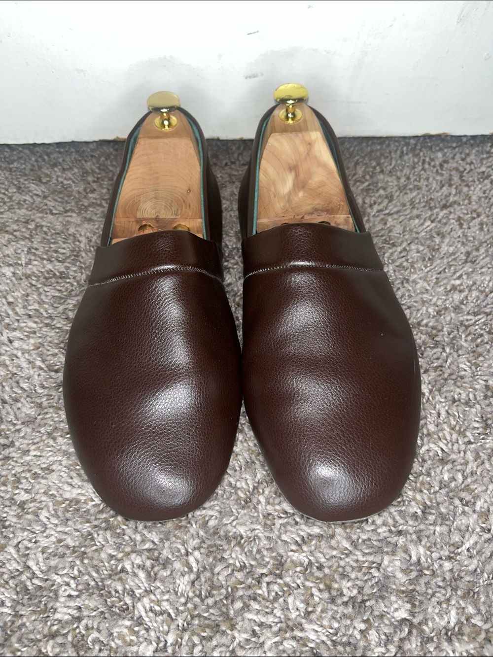 Pamir Men’s Brown Genuine Leather Opera House Slippers